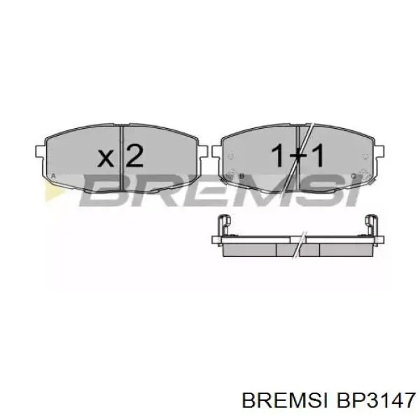 BP3147 Bremsi klocki hamulcowe przednie tarczowe