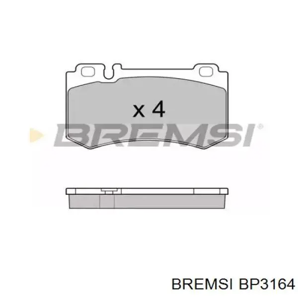 BP3164 Bremsi okładziny (klocki do hamulców tarczowych tylne)