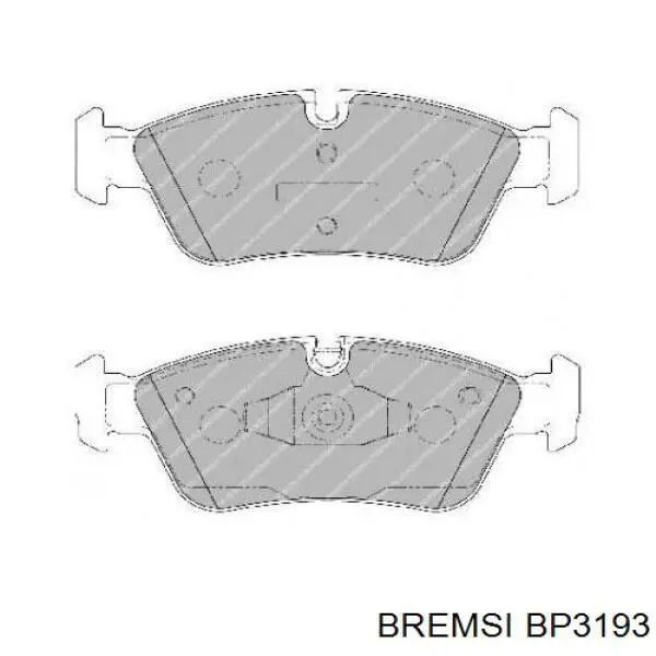 Do koszyka BP3193 Bremsi Klocki hamulcowe przednie tarczowe