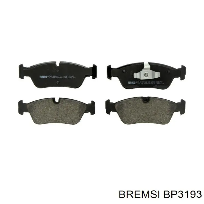 Klocki hamulcowe przednie tarczowe Bremsi BP3193 cena, od 28,62 USD