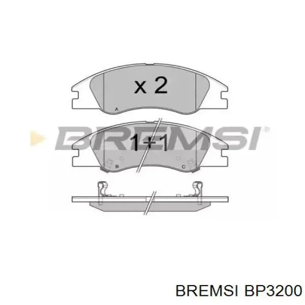 BP3200 Bremsi Klocki hamulcowe przednie tarczowe