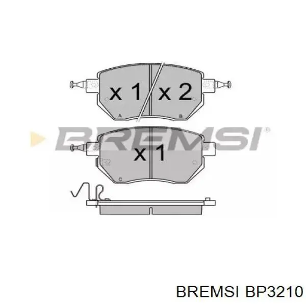 BP3210 Bremsi klocki hamulcowe przednie tarczowe