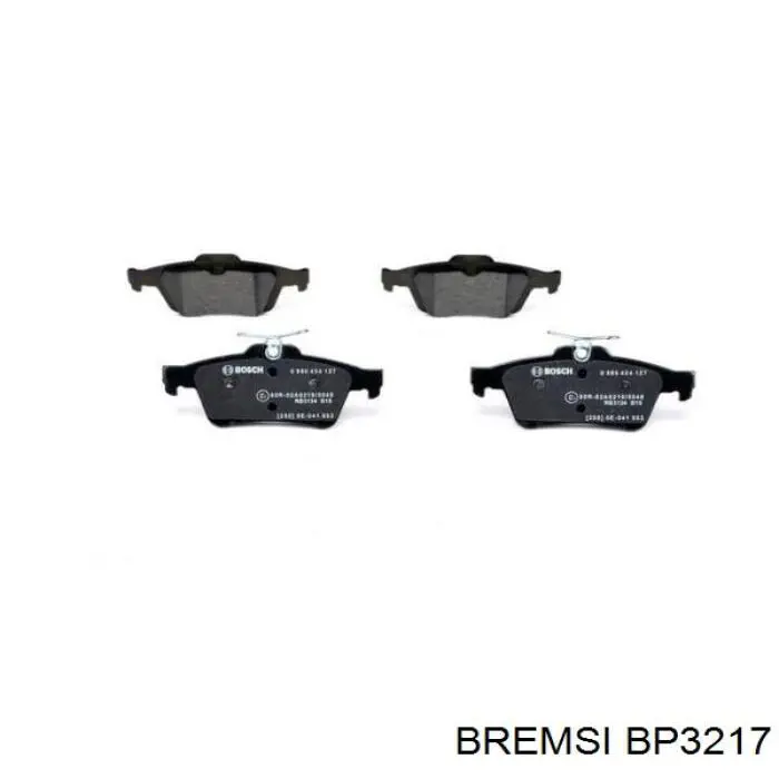 Okładziny (klocki) do hamulców tarczowych tylne Bremsi BP3217 cena, od 22,89 USD