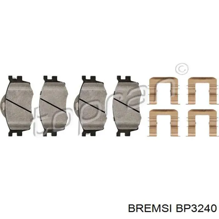 Klocki hamulcowe przednie tarczowe Bremsi BP3240 cena, od 17,09 USD