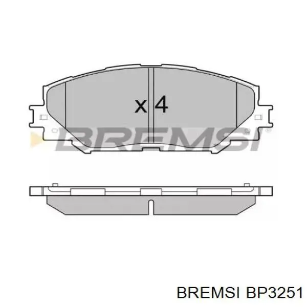 BP3251 Bremsi klocki hamulcowe przednie tarczowe