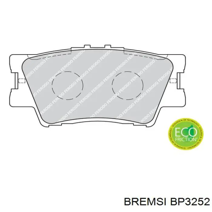 Okładziny (klocki) do hamulców tarczowych tylne Bremsi BP3252 cena, od 17,35 USD