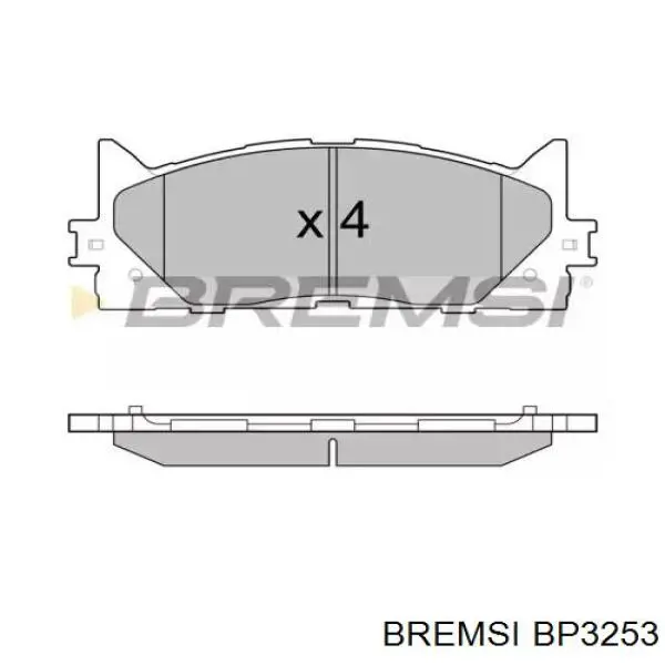 BP3253 Bremsi Klocki hamulcowe przednie tarczowe
