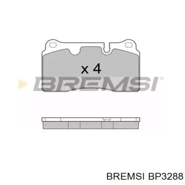 BP3288 Bremsi Klocki hamulcowe przednie tarczowe