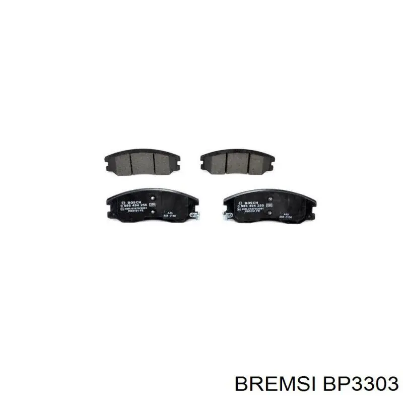 Klocki hamulcowe przednie tarczowe Bremsi BP3303 cena, od 28,01 USD