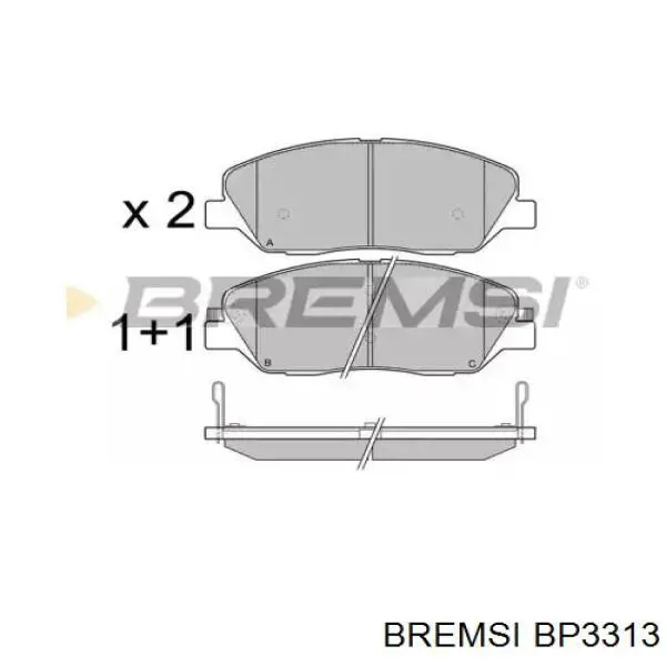 BP3313 Bremsi Klocki hamulcowe przednie tarczowe