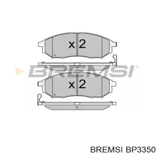 Do koszyka BP3350 Bremsi Klocki hamulcowe przednie tarczowe