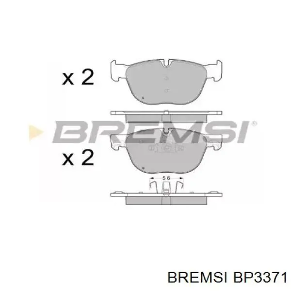 BP3371 Bremsi klocki hamulcowe przednie tarczowe