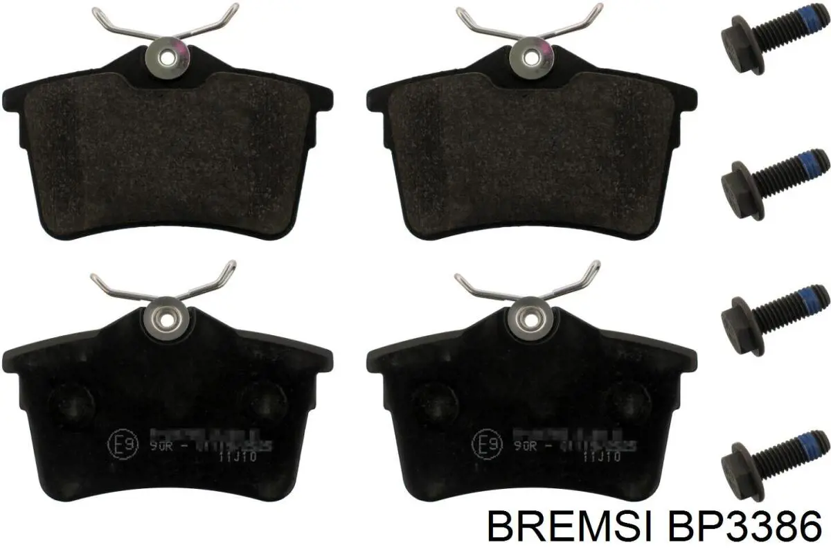 Okładziny (klocki) do hamulców tarczowych tylne Bremsi BP3386 cena, od 20,16 USD