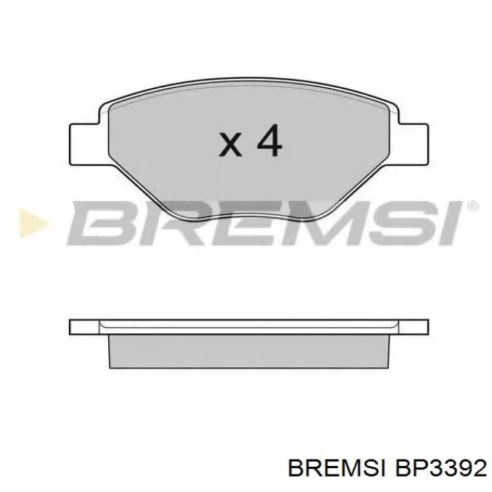 Do koszyka BP3392 Bremsi Klocki hamulcowe przednie tarczowe