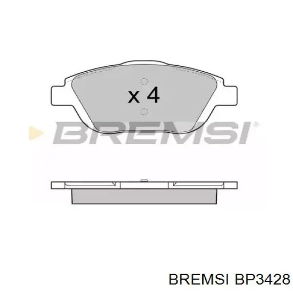 BP3428 Bremsi Klocki hamulcowe przednie tarczowe