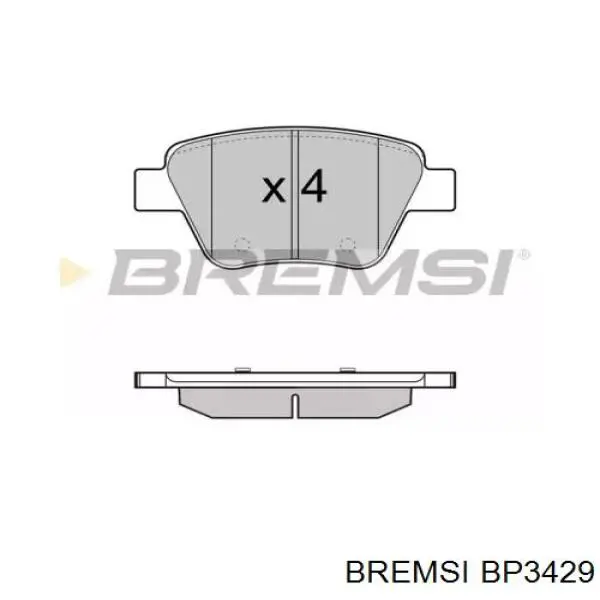 BP3429 Bremsi okładziny (klocki do hamulców tarczowych tylne)