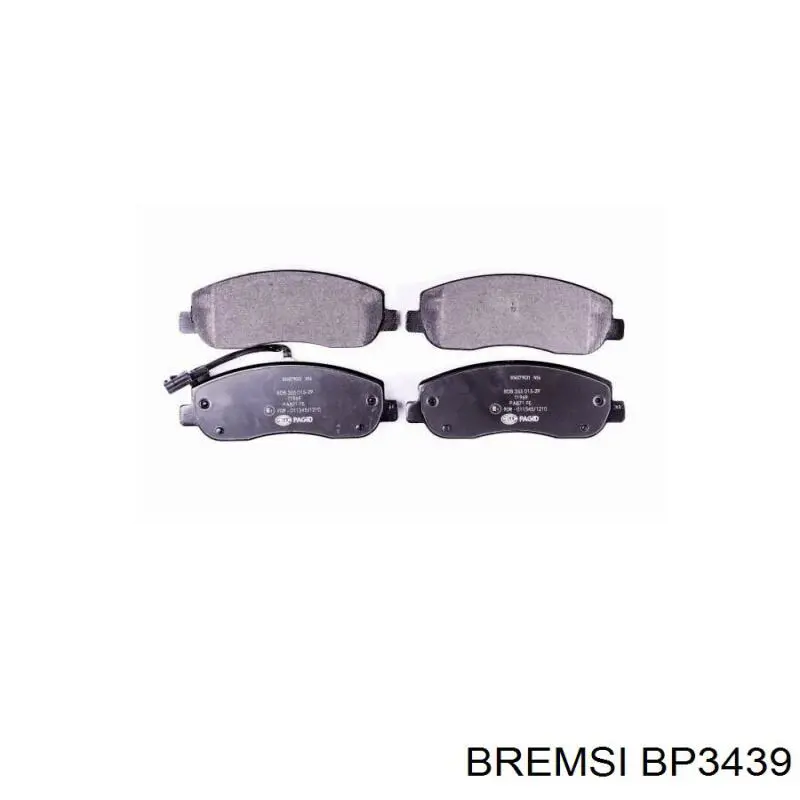 Klocki hamulcowe przednie tarczowe Bremsi BP3439 cena, od 40,41 USD
