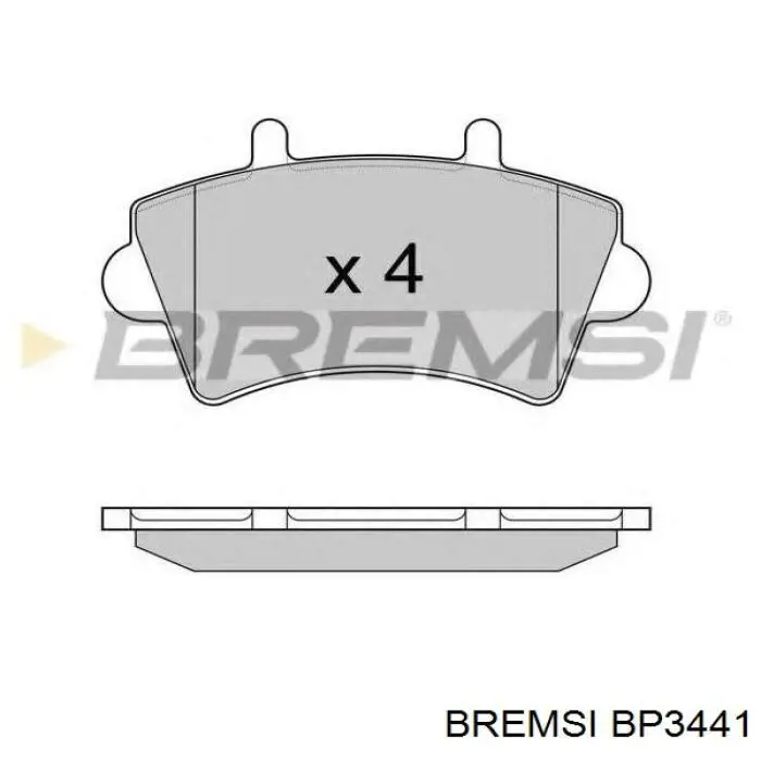 Okładziny (klocki) do hamulców tarczowych tylne Bremsi BP3441 cena, od 29,20 USD