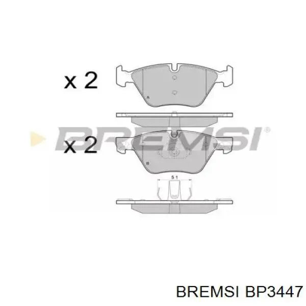 BP3447 Bremsi klocki hamulcowe przednie tarczowe