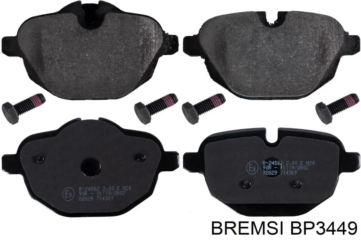 Okładziny (klocki) do hamulców tarczowych tylne Bremsi BP3449 cena, od 25,68 USD