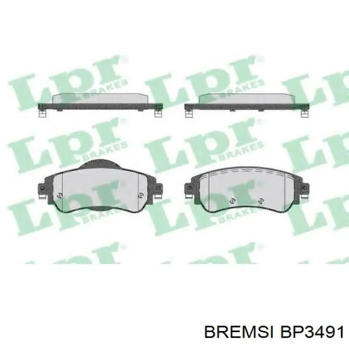Do koszyka BP3491 Bremsi Klocki hamulcowe przednie tarczowe