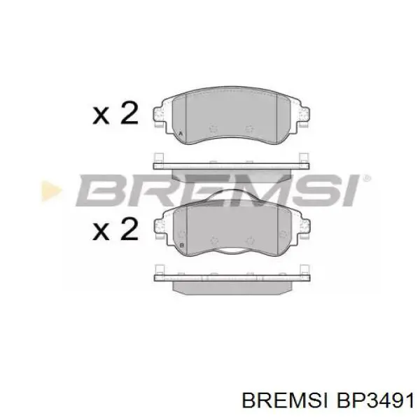 BP3491 Bremsi Klocki hamulcowe przednie tarczowe