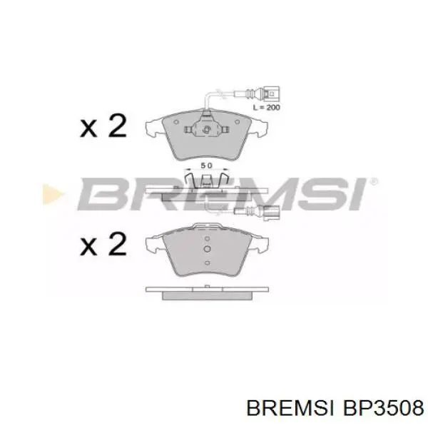 BP3508 Bremsi klocki hamulcowe przednie tarczowe