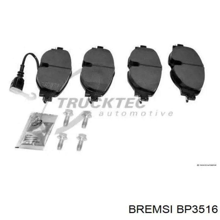 Do koszyka BP3516 Bremsi Klocki hamulcowe przednie tarczowe
