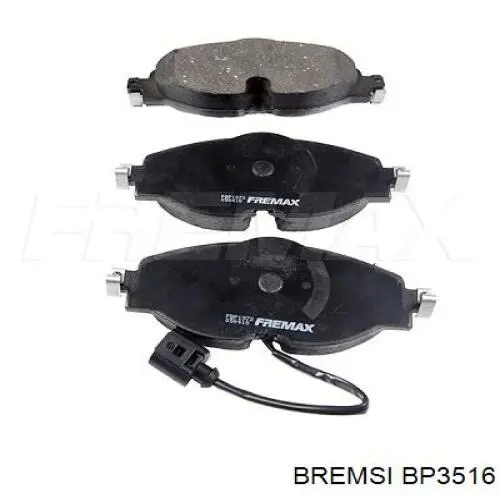 Klocki hamulcowe przednie tarczowe Bremsi BP3516 cena, od 29,71 USD