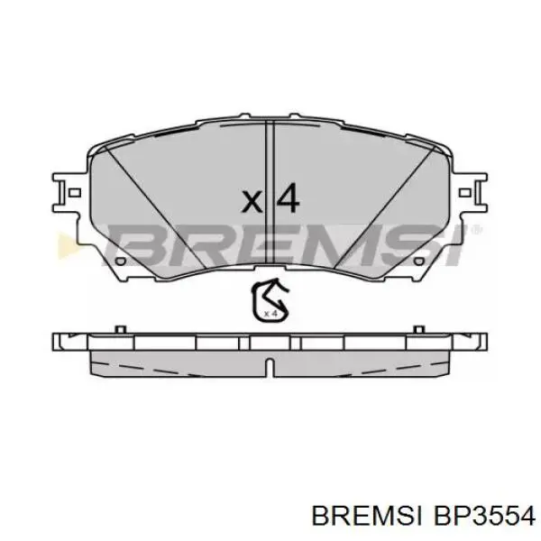 BP3554 Bremsi klocki hamulcowe przednie tarczowe