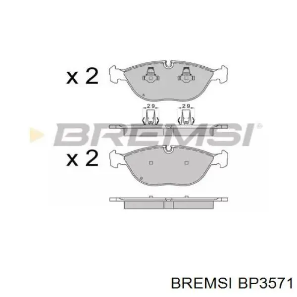 BP3571 Bremsi klocki hamulcowe przednie tarczowe