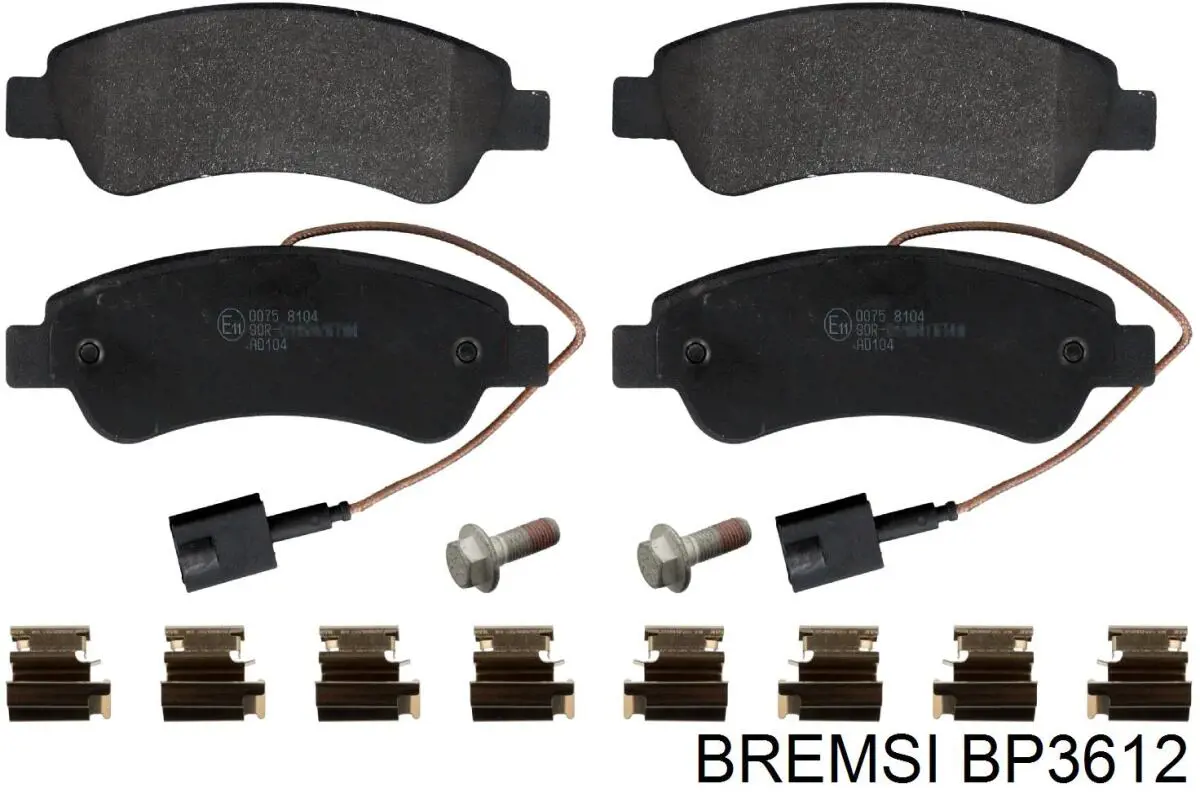 Okładziny (klocki) do hamulców tarczowych tylne Bremsi BP3612 cena, od 30,39 USD