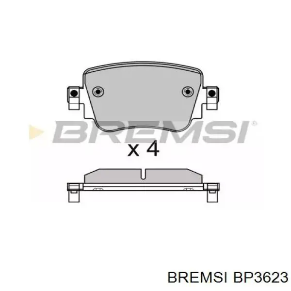 BP3623 Bremsi okładziny (klocki do hamulców tarczowych tylne)