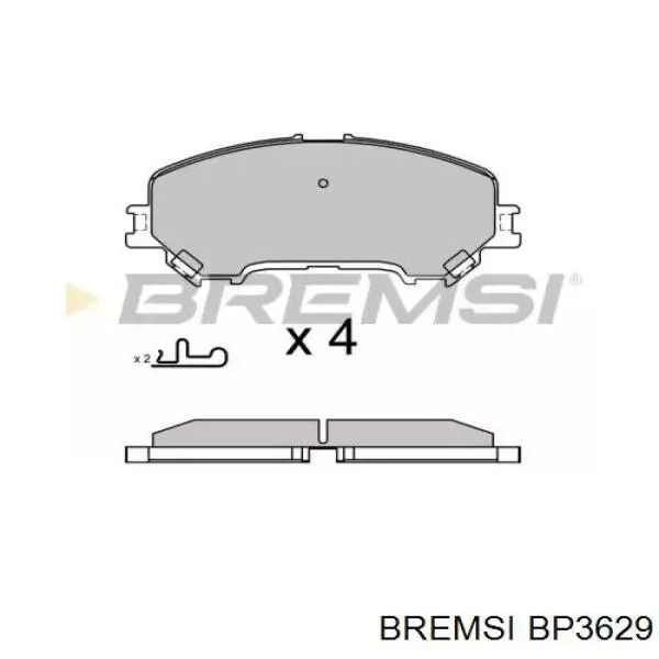 BP3629 Bremsi klocki hamulcowe przednie tarczowe