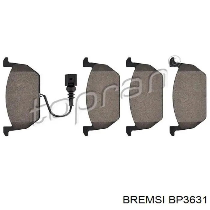 Do koszyka BP3631 Bremsi Klocki hamulcowe przednie tarczowe