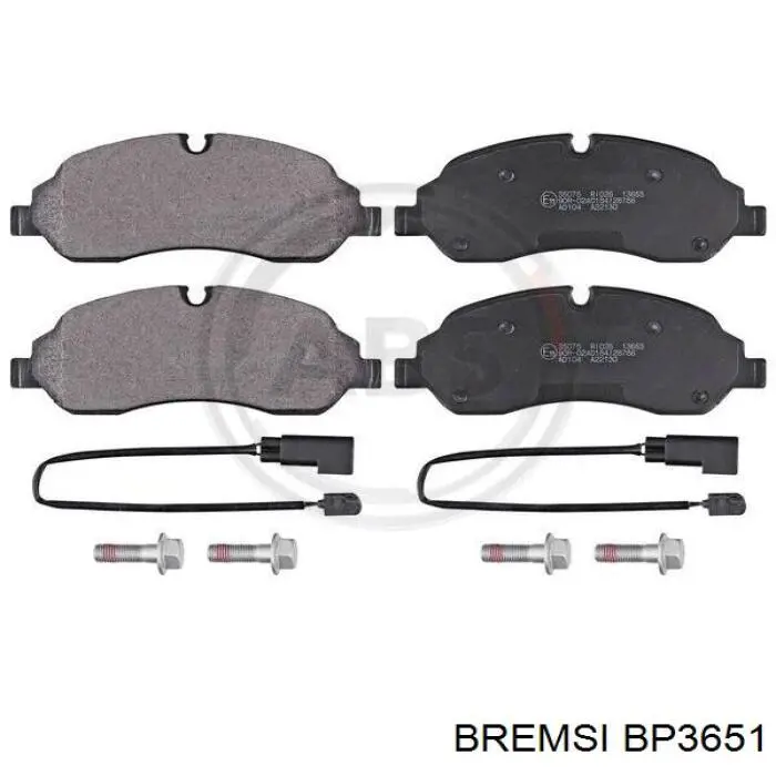 Do koszyka BP3651 Bremsi Klocki hamulcowe przednie tarczowe