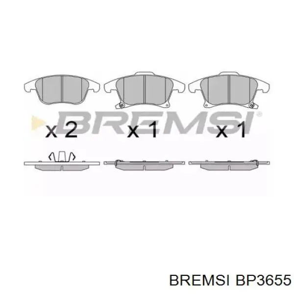 BP3655 Bremsi Klocki hamulcowe przednie tarczowe