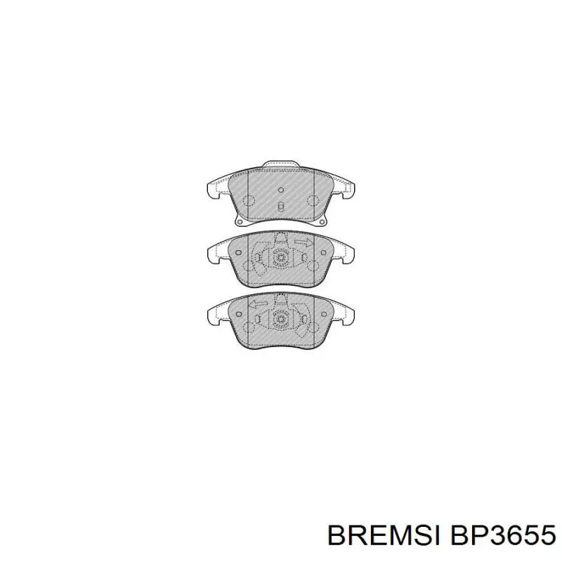Do koszyka BP3655 Bremsi Klocki hamulcowe przednie tarczowe