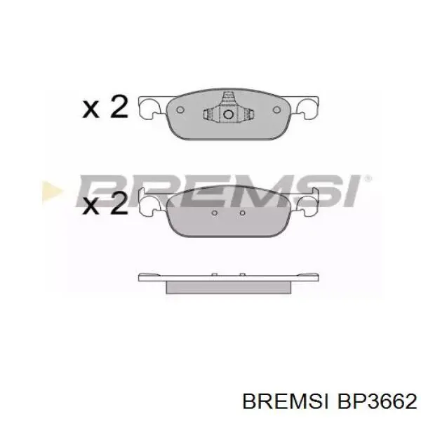 BP3662 Bremsi Klocki hamulcowe przednie tarczowe