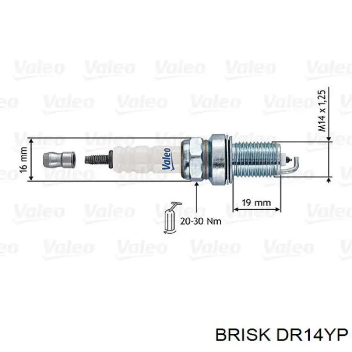 Świeca zapłonowa Brisk DR14YP cena, od 11,41 USD
