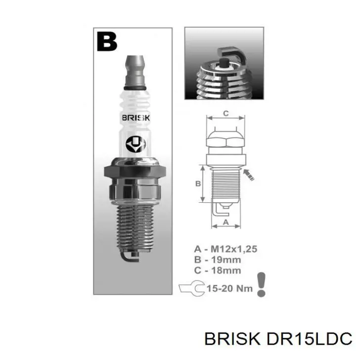 Świeca zapłonowa Brisk DR15LDC cena, od 3,69 USD