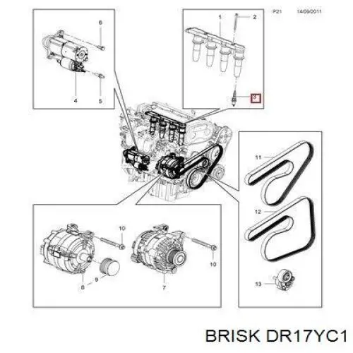 DR17YC1 Brisk Świeca zapłonowa