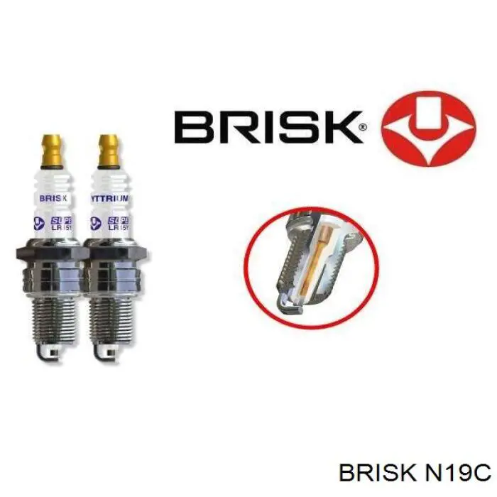 Świeca zapłonowa Brisk N19C cena, od 4,99 USD