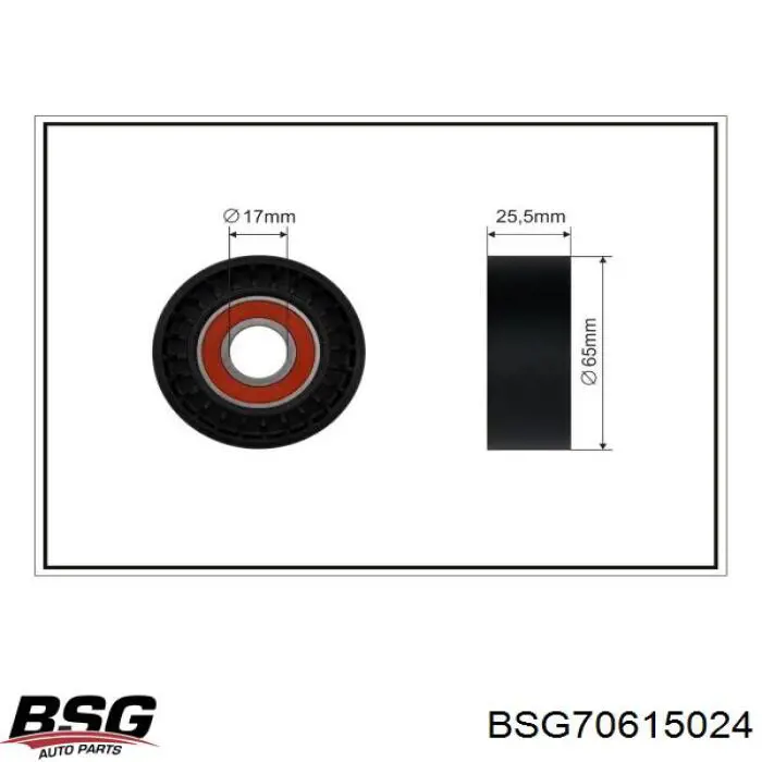 Do koszyka BSG70615024 BSG Rolka napinacza paska napędowego
