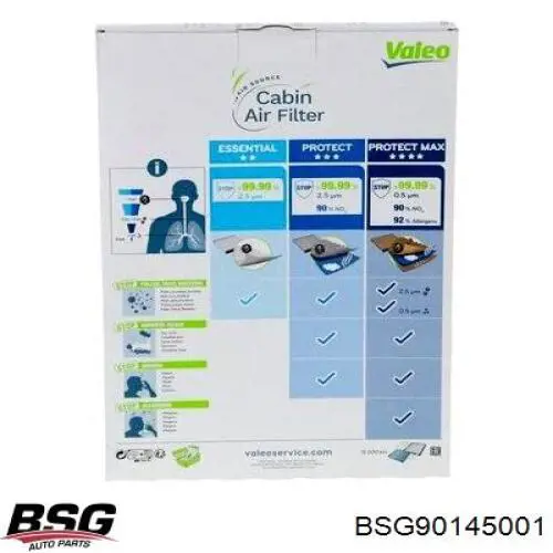 Filtr kabiny BSG BSG90145001 cena, od 7,39 USD