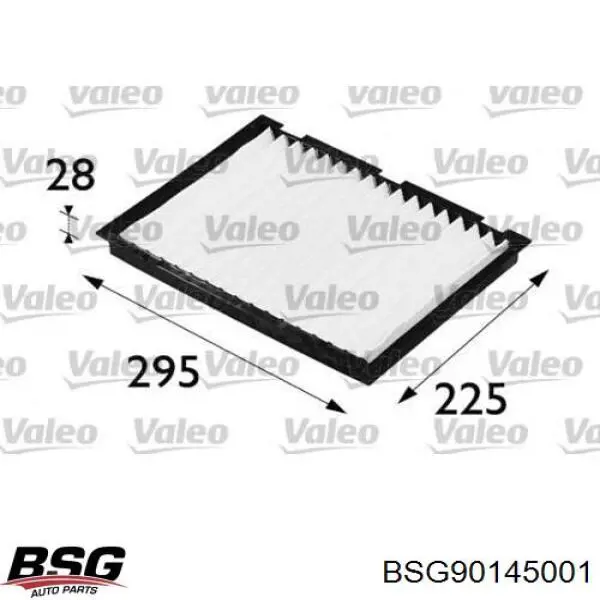 Do koszyka BSG90145001 BSG Filtr kabiny