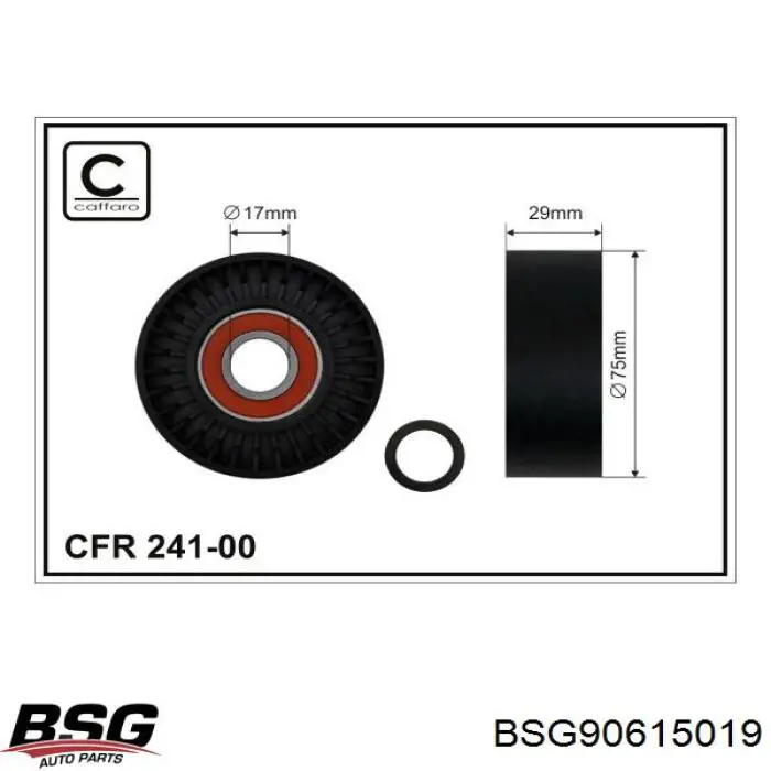 Rolka prowadząca, kierunkowa paska napędowego BSG BSG90615019 cena, od 15,86 USD