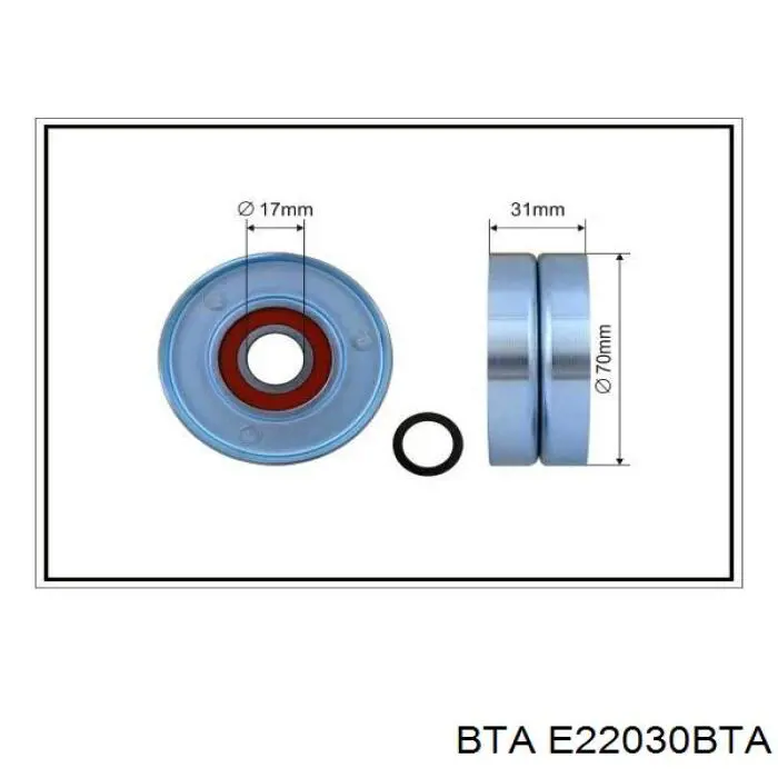 Rolka napinacza paska napędowego BTA E22030BTA cena, od 16,16 USD
