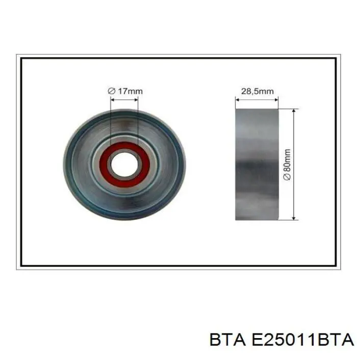 Rolka napinacza paska napędowego BTA E25011BTA cena, od 34,21 USD