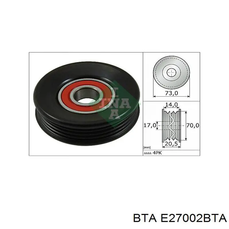 Napinacz paska napędowego BTA E27002BTA cena, od 117,53 USD